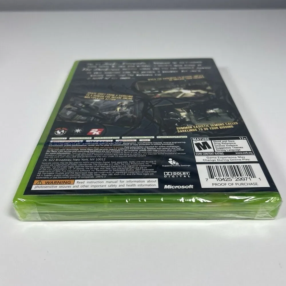 The Darkness Xbox 360 BRAND NEW FACTORY SEALED Unopened
